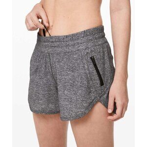 Lululemon Tracker Short V 4" Inseam Size 8 Heather Lux Gray Gym Running Shorts